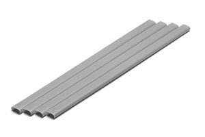 プラ=材料 (グレー) 細長丸パイプ 6 x 12 mm (4本入) (素材) (プラ材)