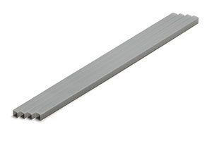 Plastic Material (Gray) Square Pipe 6mm (4pcs.) (Material)