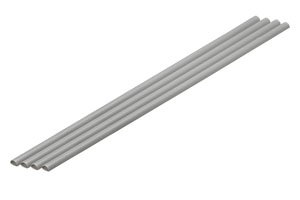 Plastic Material (Gray) Half Pipe 3 x 6 mm (4pcs.) (Material)