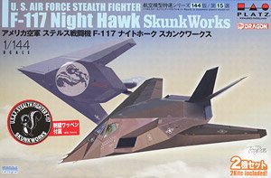 U.S.Air Force Stealth Fighter F-117 Nighthawk Skunk Works w/Patch (Plastic model)