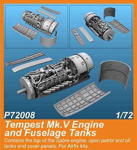 ホーカー テンペスト Mk.V エンジン・胴体内タンク (エアフィックス用) (プラモデル)