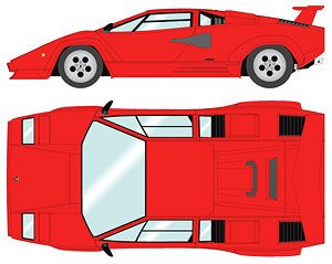 Lamborghini Countach LP5000 QV 1988 with Rear wing レッド (タンインテリア) (ミニカー)