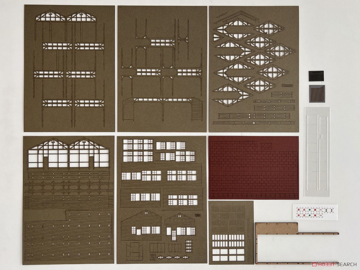 (HOe) Forest Railway Series `Sugisawa Dual Track Engine House II` Paper Kit [1:87, Colored] (Unassembled Kit) (Model Train) 商品画像2