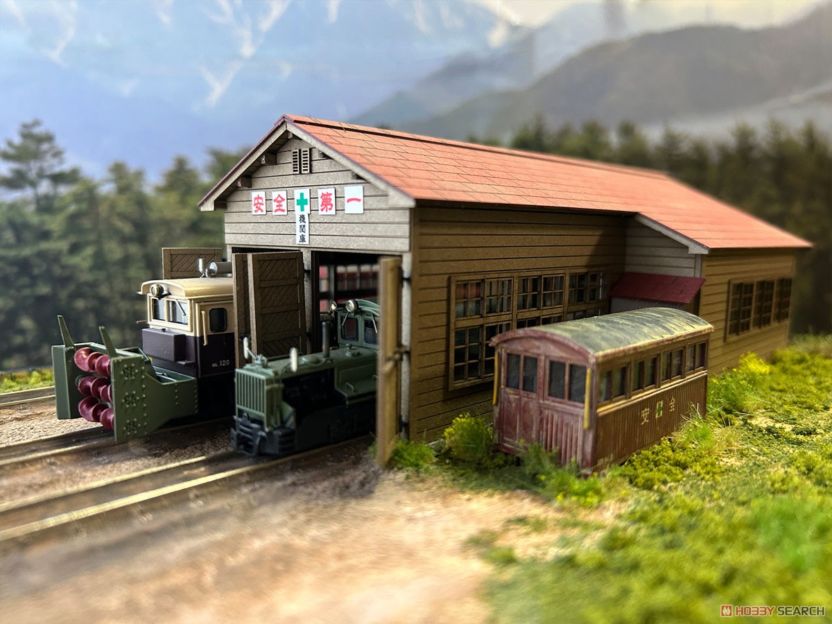 (HOe) Forest Railway Series `Sugisawa Dual Track Engine House II` Paper Kit [1:87, Colored] (Unassembled Kit) (Model Train) その他の画像1