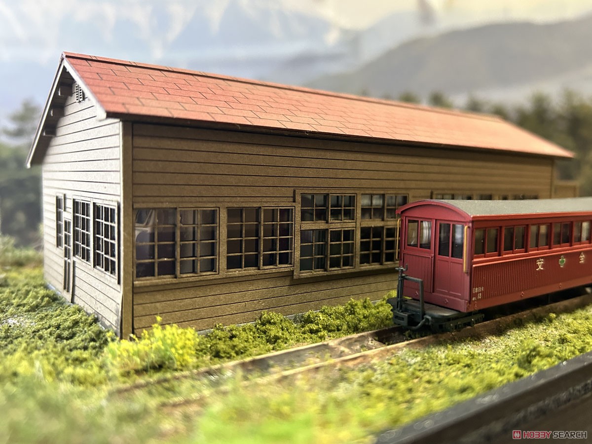 (HOe) Forest Railway Series `Sugisawa Dual Track Engine House II` Paper Kit [1:87, Colored] (Unassembled Kit) (Model Train) その他の画像3