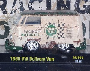 1960 フォルクスワーゲン デリバリーバン QUAKER STATE ホワイト/グリーン (ミニカー)