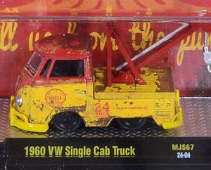 1960 Volkswagen Single Cab Truck Yellow/Red (Diecast Car)