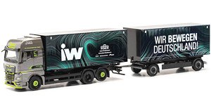 (HO) MAN TGX GX 交換式 ボックストレーラー `IW / Wir bewegen Deutschland` (鉄道模型)