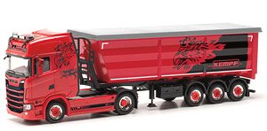 (HO) Scania CS20 HD Steal Dump Semi Trailer `Markus Mangel` [Scalnia CS20 HD SZ] (Model Train)