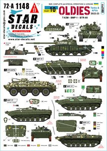 War in Ukraine # 10. Oldies. Ukrainian T-62M, BTR-60BP, BMP-1. (Plastic model)