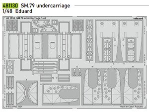 Photo-Etched Pats for SM.79 undercarriage (for Eduard) (Plastic model)