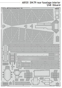 SM.79 スパルヴィエーロ 胴体後部 内装エッチングパーツ (エデュアルド用) (プラモデル)