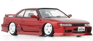 日産 シルビア S13 メタリックレッド LHD (ミニカー)