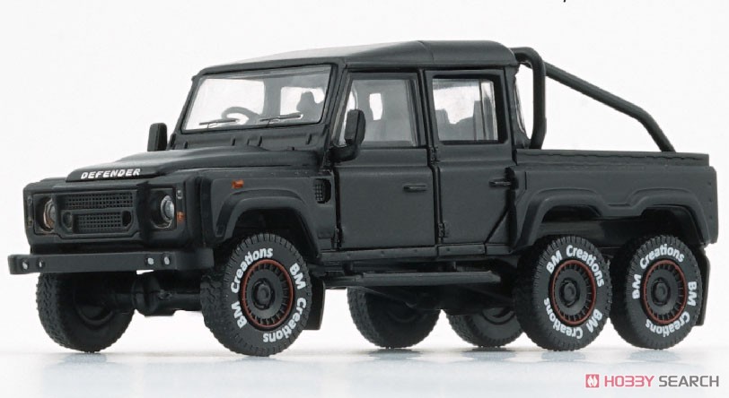 Land Rover Defender 110 Pickup 6x6 2016 w/Accessory Matt Black RHD (Diecast Car) Item picture2