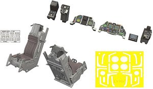 F-16D ブロック50 「ルックプラス」計器盤w/パーツセット (キネティック用) (プラモデル)