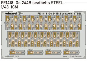 Go244B シートベルト (ステンレス製) (ICM用) (プラモデル)