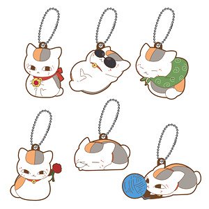 夏目友人帳 ニャンコ先生 ラバーマスコット (6個セット) (キャラクターグッズ)