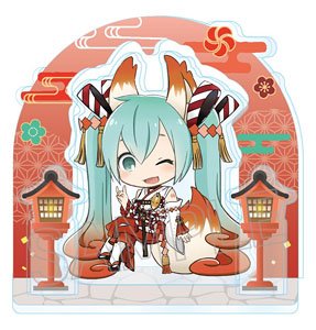 Hatsune Miku Hyakki Yagyo Diorama Acrylic Stand Youko (Plum) (Anime Toy)