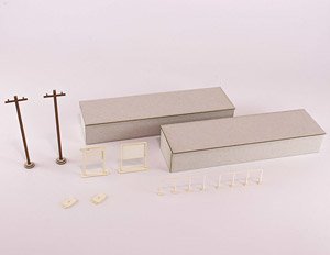 1/80(HO) Paper Kit Street Corner Accessory Series Island Type Local Platform Extension Set A (Pole / Running in board)(Unassembled Kit) (Model Train)