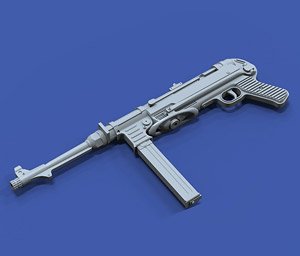 WWII ドイツ MP40機関短銃 ストック折り畳み状態(3Dプリント製) (プラモデル)