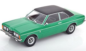 フォード Taunus GXL セダン 1971 ビニールルーフ グリーン/マットブラック (ミニカー)
