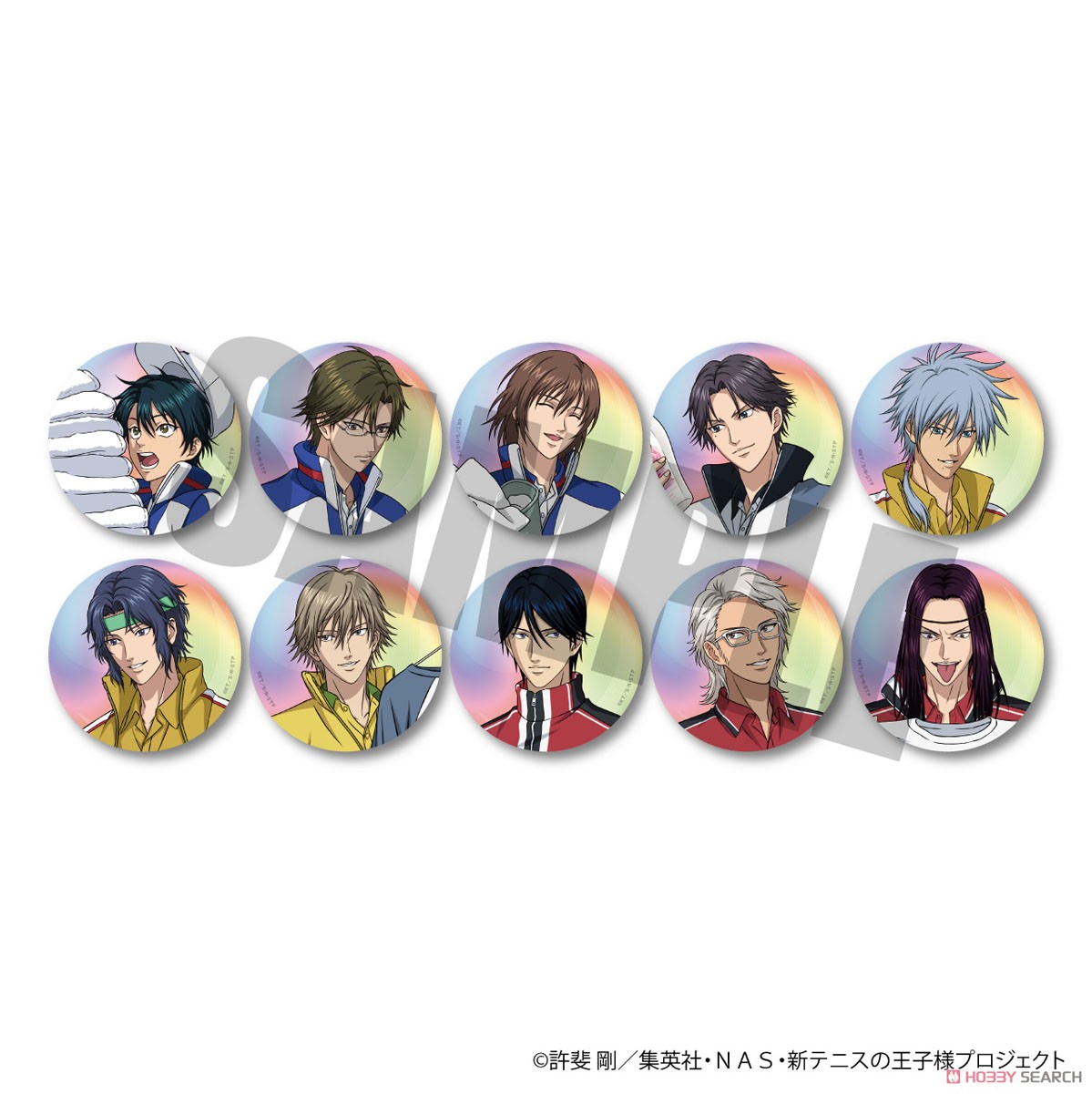 新テニスの王子様 きらきら缶バッジコレクション+75 洗濯当番ver. (10個セット) (キャラクターグッズ) 商品画像1