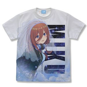 五等分の花嫁∽ 中野三玖 フルグラフィックTシャツ WHITE XL (キャラクターグッズ)