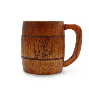 Made in Abyss: The Golden City of the Scorching Sun Nanachi Sign Barrel Type Wood Mug (Anime Toy)