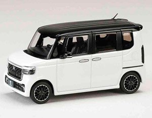 Honda N-BOX CUSTOM Platinum White Pearl & Black (Diecast Car)