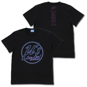 ラブライブ！ μ`s ネオンサインロゴ Tシャツ BLACK XL (キャラクターグッズ)