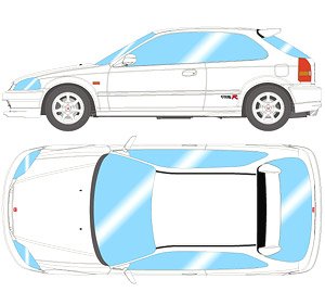 Honda Civic Type R (EK9) 1997 Championship White (Diecast Car)