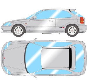 Honda Civic Type R (EK9) 1997 ヴォーグシルバーメタリック (ミニカー)