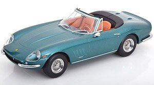 Ferrari 275 GTB/4 NART Spyder 1967 Spoke Rims Green Metallic (Diecast Car)