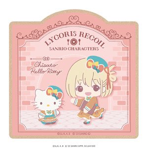 リコリス・リコイル×サンリオキャラクターズ ウッドコースター ミニキャラ 館のレストランver. 錦木千束×ハローキティ (キャラクターグッズ)