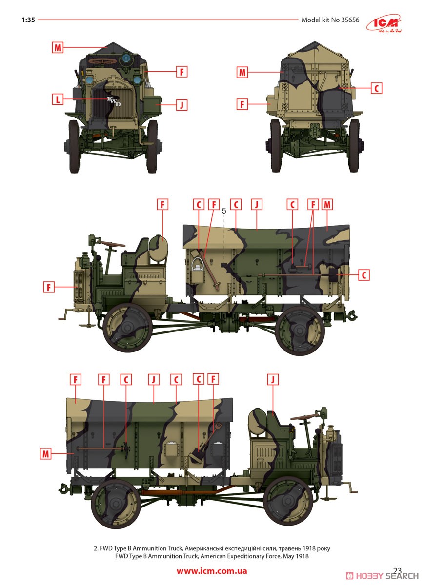 WWI アメリカ陸軍弾薬トラック (プラモデル) 塗装2