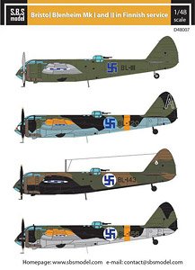 Bristol Blenheim Mk.I-II in Finnish Service (Decal)