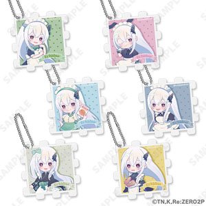 Re:Zero -Starting Life in Another World- Trading Acrylic Cube Key Ring Echidna ga Ippai Ver. [Ippai Series] (Set of 6) (Anime Toy)