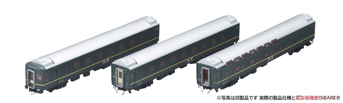 16番(HO) JR 24系25形特急寝台客車 (トワイライトエクスプレス) 増結セットB (増結・3両セット) (鉄道模型) その他の画像1