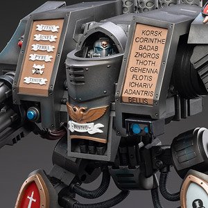 Warhammer 40K Space Wolves Venerable Dreadnought Brother Hvor 1/18 Scale Figure (Completed)
