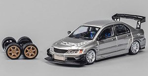 Mitsubishi Lancer Evolution IX Widebody Silver (Diecast Car)