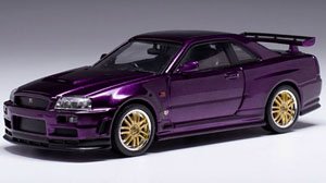 Nissan Skyline GT-R R34 2002 Metallic Purple (Diecast Car)