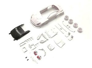 Nissan GT-R GT500 2008 White Body Set w/Wheel (RC Model)