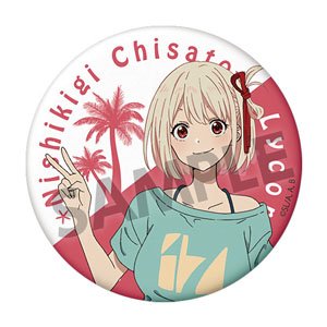 Lycoris Recoil 76mm Can Badge Chisato Nishikigi Hawaii Ver. (Anime Toy)
