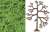 木の素キット ライトグリーン (葉っぱの素 ライトグリーン＋プラスチック樹木5本入) [情景用素材シリーズ] (鉄道模型) 商品画像1