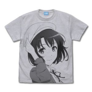 Saekano: How to Raise a Boring Girlfriend Fine Main Heroine Megumi Kato All Print T-Shirt Ash M (Anime Toy)
