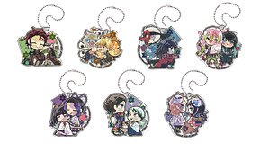 Demon Slayer: Kimetsu no Yaiba Pita! Deformed Pairs Acrylic Key Ring (Set of 7) (Anime Toy)