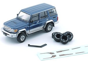 Toyota Land Cruiser LC76 Blue (RHD) (Diecast Car)