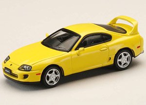 Toyota Supra RZ (JZA80) Super Bright Yellow w / Active Spoiler Parts (Diecast Car)