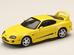 トヨタ スープラ RZ (JZA80) 純正オプション装着車 アクティブスポイラーパーツ付き スーパーブライトイエロー (ミニカー)