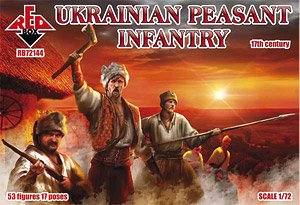Ukrainian Peasant Infantry. 17 Century (53 Figures in 17 Poses) (Plastic model)